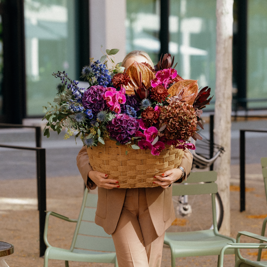 FLORAL BASKET purple