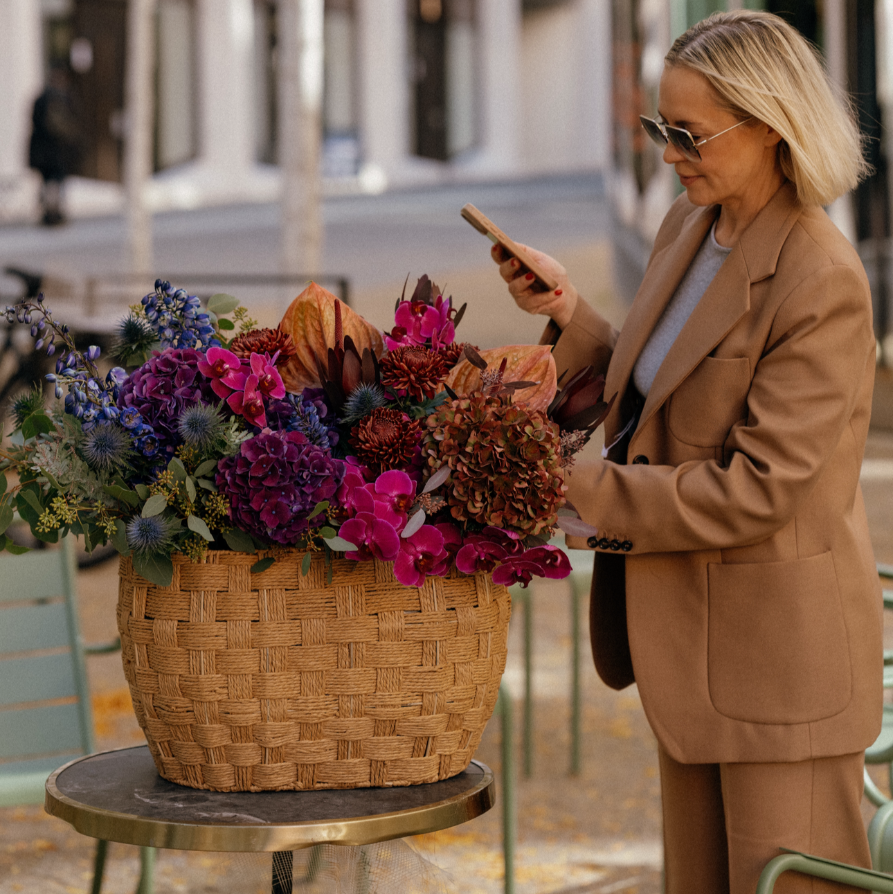 FLORAL BASKET purple